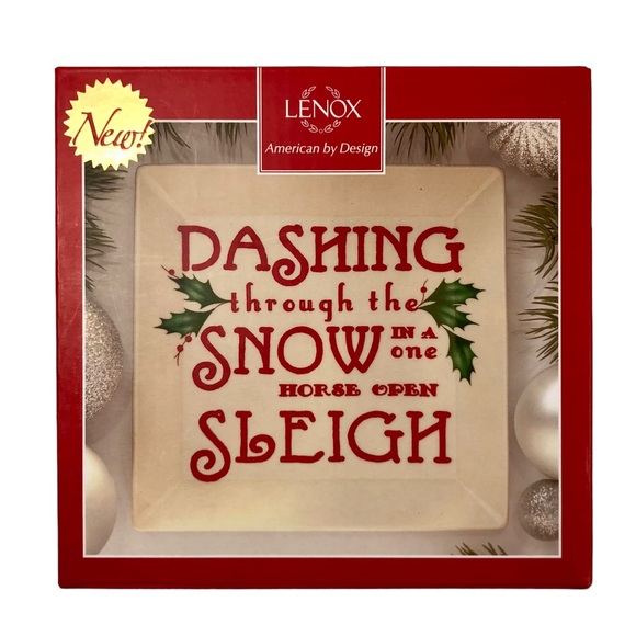 LENOX Holiday Heat Change Mug & Tidbit Plate “Dashing through the Snow…” NWT - Picture 9 of 12